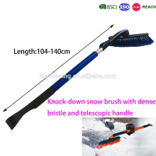 detachable K/D snow brush with dense&soft bristle and telescopic handle